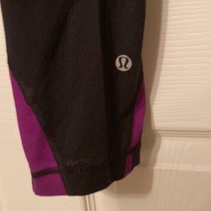 Lululemon black and purple leggings